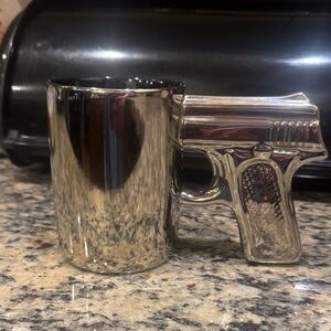 Chrome Pistol Grip - Gun Handle Mug
